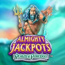 Almighty Jackpots – Realm of Poseidon slot logo by Novomatic at Wild Fortune Casino