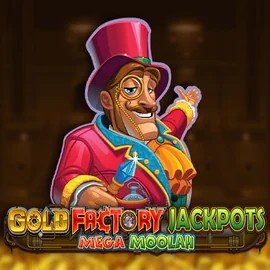 Gold Factory Jackpots Mega Moolah slot visual from Aurum Signature Studios available on wild-fortune.info